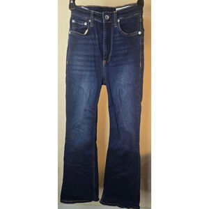 Women's rag & bone Blue Casey High-Rise Ankle Flare Jeans Size 25